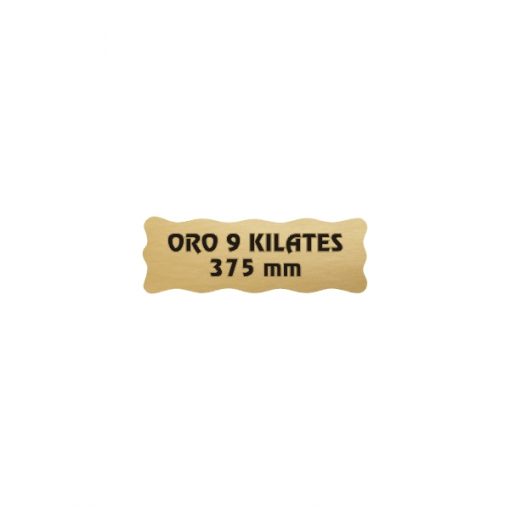 Pegatina etiqueta oro 9 quilates