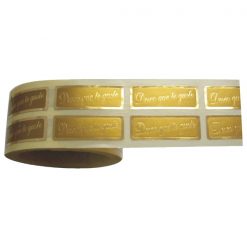 Etiqueta oro deseo que te guste con orla