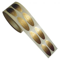 Etiqueta ovalada felicidades