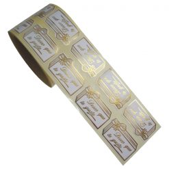 Etiqueta deseo que te guste en caja regalo