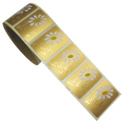 Etiqueta deseo que te guste y margarita