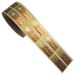 Etiqueta navidad felices fiestas estrella en plata