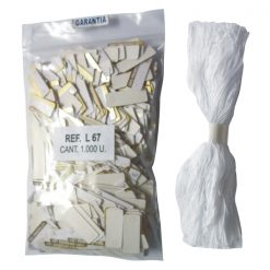 Bolsa 1.000 etiquetas cartulina joyería, relojería, bisutería, platería