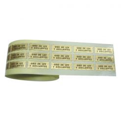 Etiqueta joyería, relojería, bisutería, platería