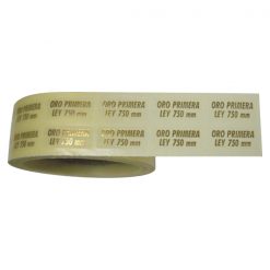 Pegatina trasparente joyería 9x20 mm.