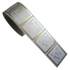 Rollo pegatinas deseo que te guste en oro de 35x35 mm