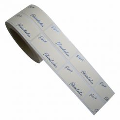 Etiqueta, pegatina para poner nombre, texto Felicidades